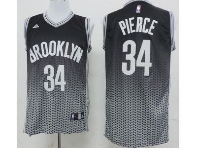 nba brooklyn nets #34 pierce black grey[drift fashion]